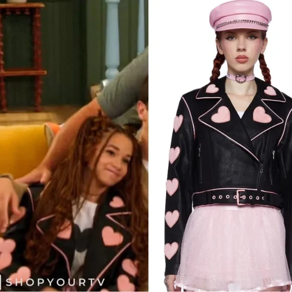 Dolls Kill / Sugar Thrills Black Leather puffy heart jacket- Medium - Picture 5 of 5